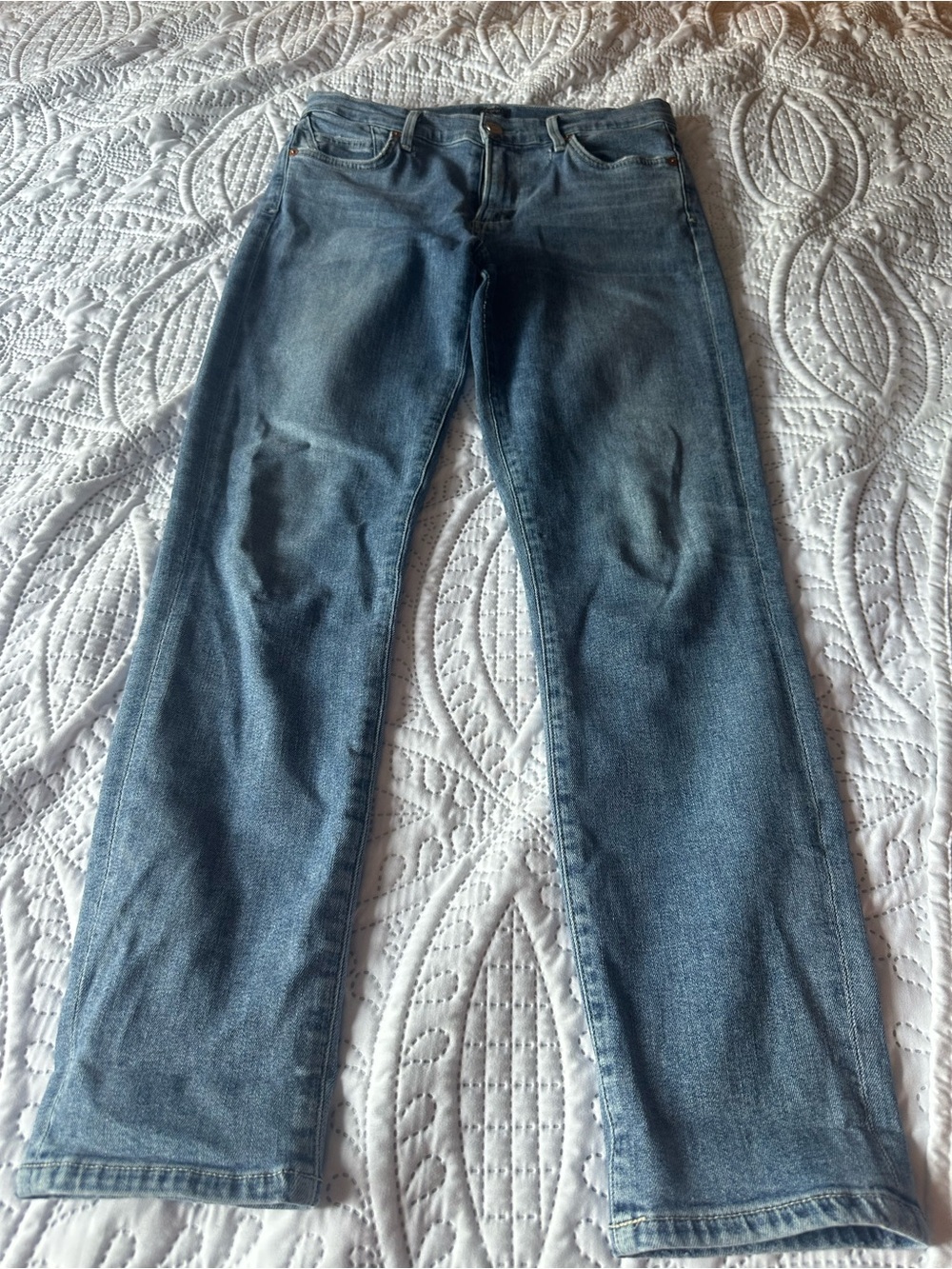 Citizens Of Humanity Medium Blue Straight Leg Denim Jeans